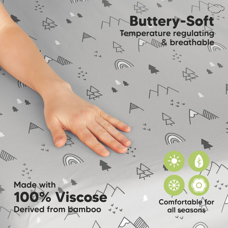 KeaBabies 2-Pack Isla Mini Crib Sheets, Pack and Play Sheets Fitted, Pack N Play Sheets, Fitted Crib Sheet (Rust)