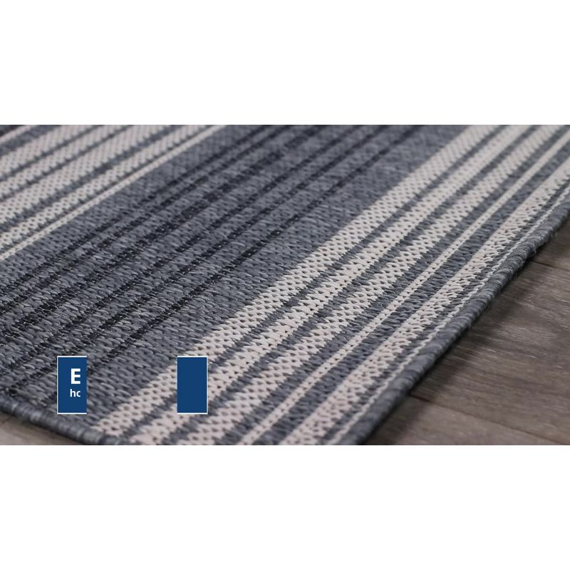 Liora Manne Malibu Checker Diamond Indoor/Outdoor Rug Charcoal 7'10" Square