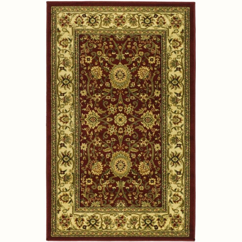 Lyndhurst LNH212 Power Loomed Area Rug - Red/Ivory - 4'x6' - Safavieh