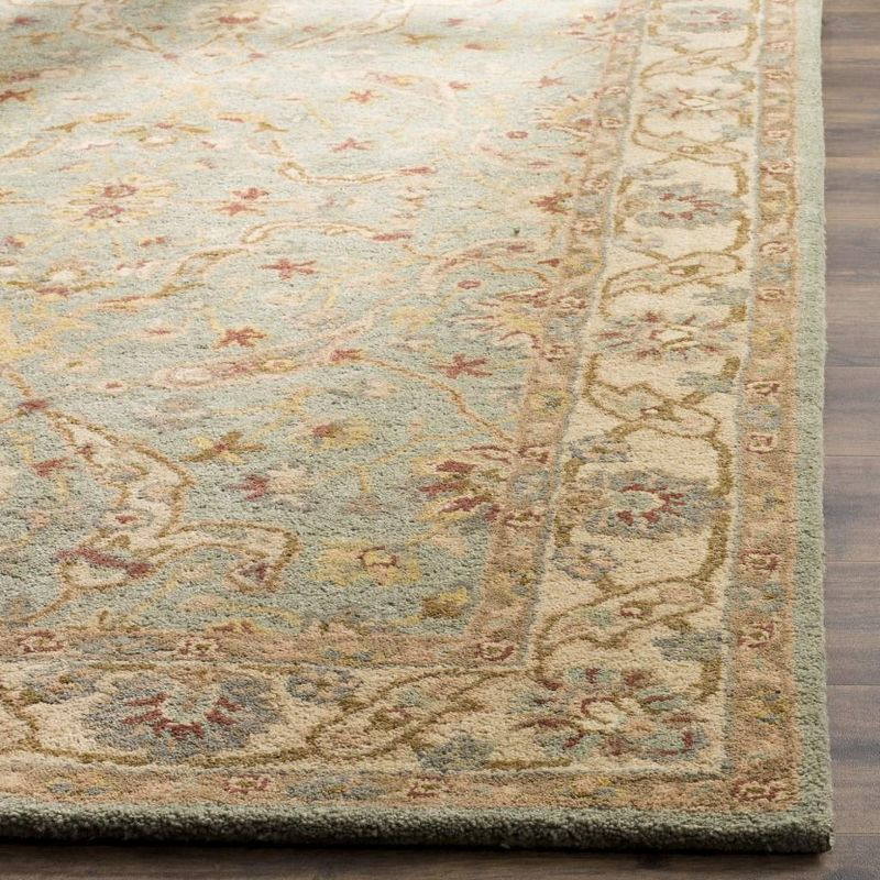 Antiquity AT311 Hand Tufted Runner Rug - Teal/Beige - 2'3"x10' - Safavieh.