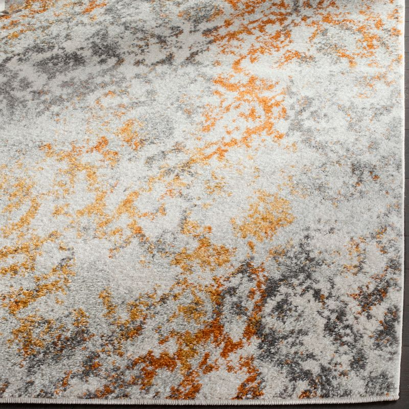 Madison MAD608 Power Loomed Runner Rug - Cream/Orange - 2'3"x14' - Safavieh.