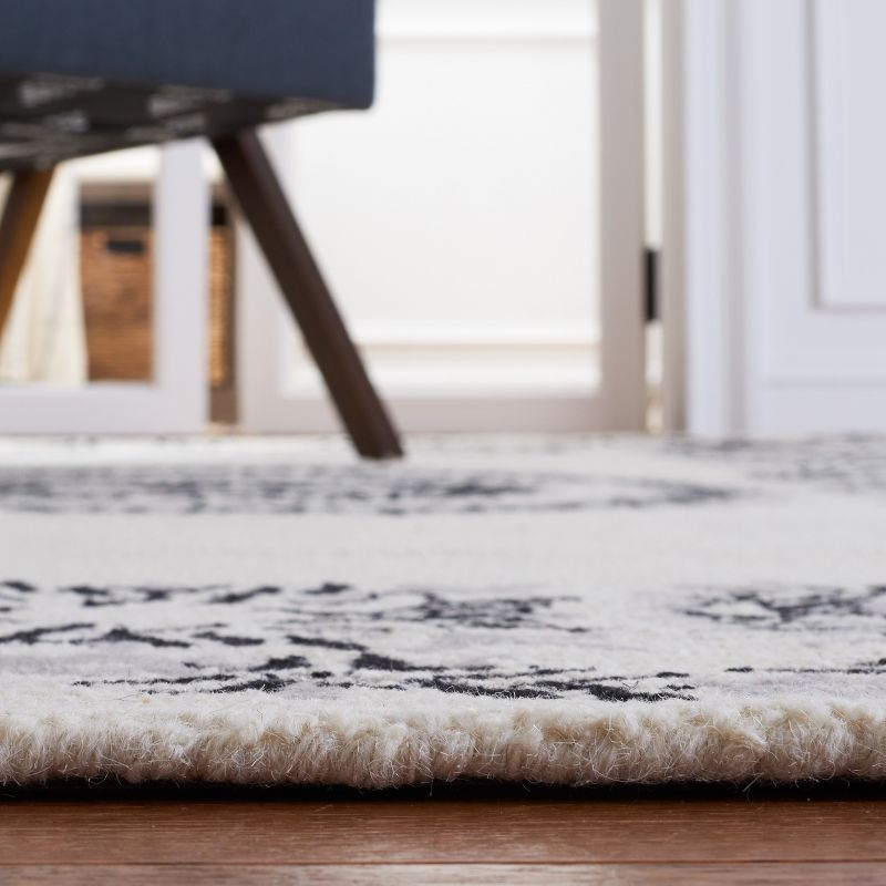 Empire EM826 Hand Tufted Area Rug - Ivory/Black - 3'x5' - Safavieh.