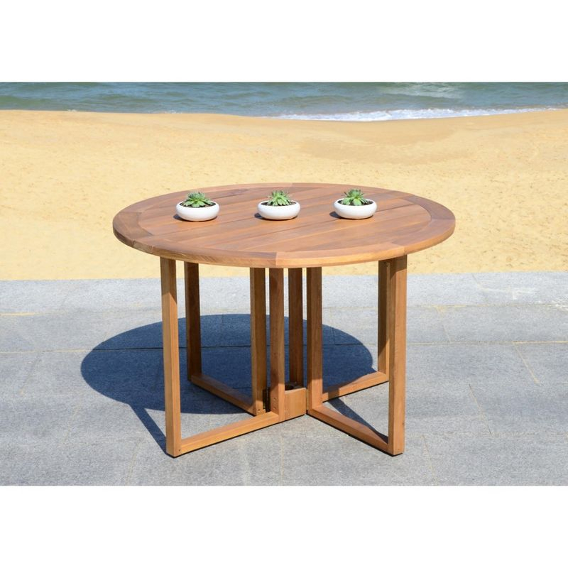 Wales Round Dining Table - Indoor/Outdoor - PAT7036 - Natural - Safavieh