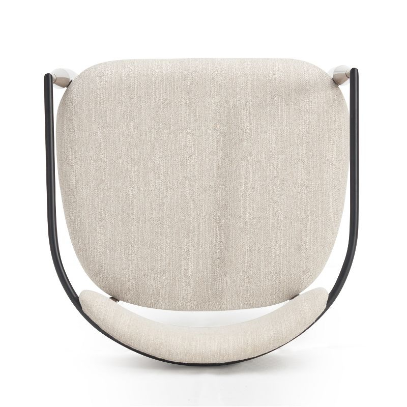 Christopher Knight Home Judith Upholstered Iron Dining Chair (Set of 2), Beige and Black and Gold