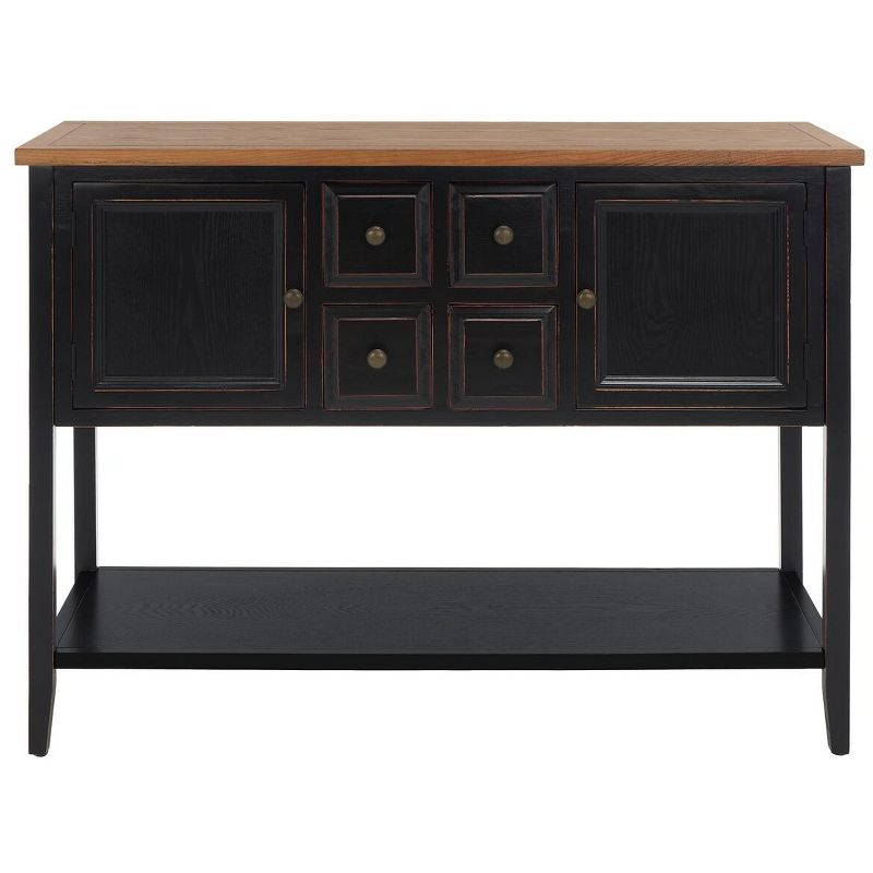 Charlotte Sideboard - Black/Oak Top - Safavieh.