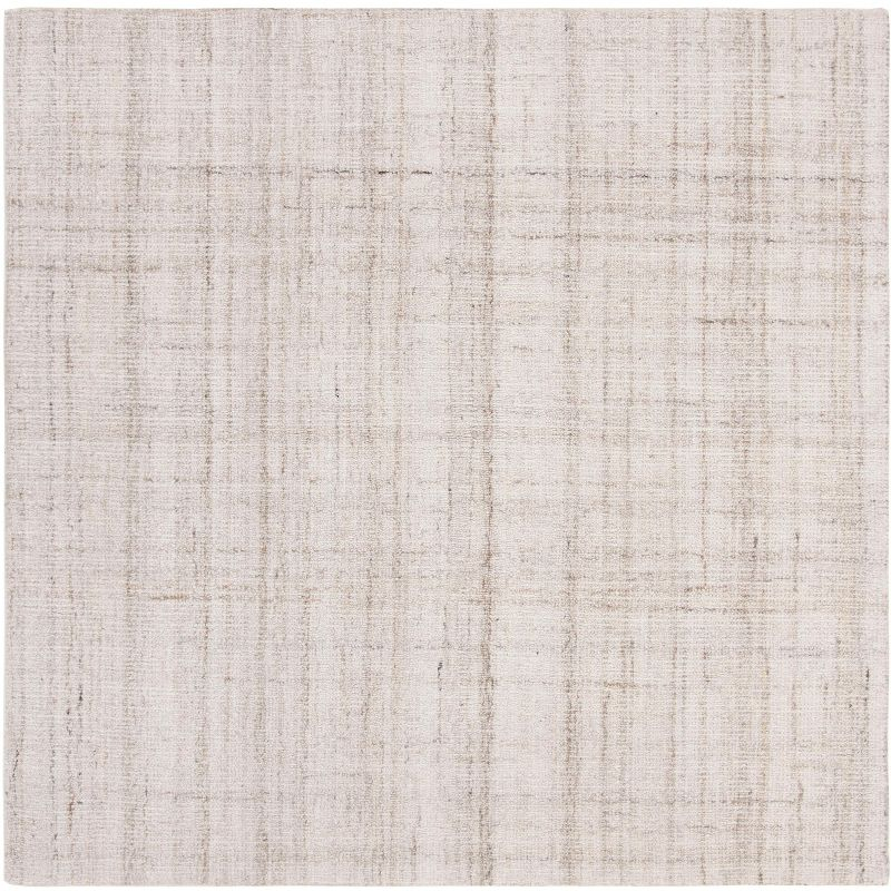 Abstract ABT141 Handmade Indoor Area Rug - Ivory/Beige - 8'x8' - Safavieh