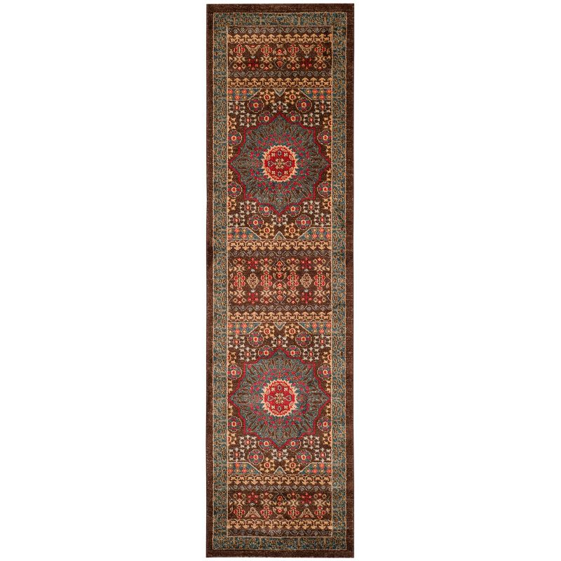 Mahal MAH620 Power Loomed Accent Rug - Navy/Red - 2'2"x4' - Safavieh.