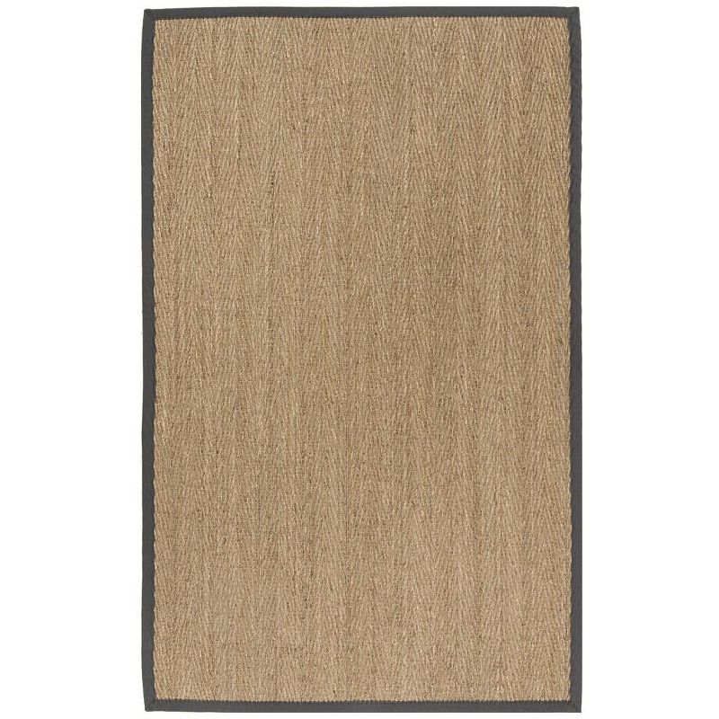 Natural Fiber NF115 Power Loomed Indoor Area Rug - Natural/Dark Grey - 5'x8' - Safavieh