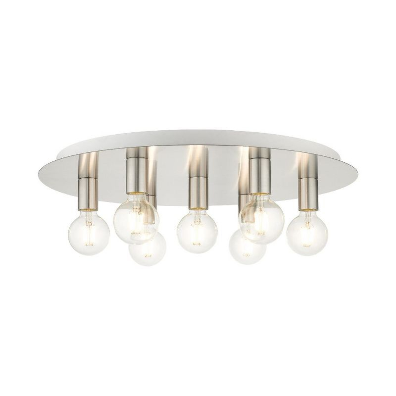 Livex Lighting Hillview 7 - Light Flush Mount in  Brushed Nickel
