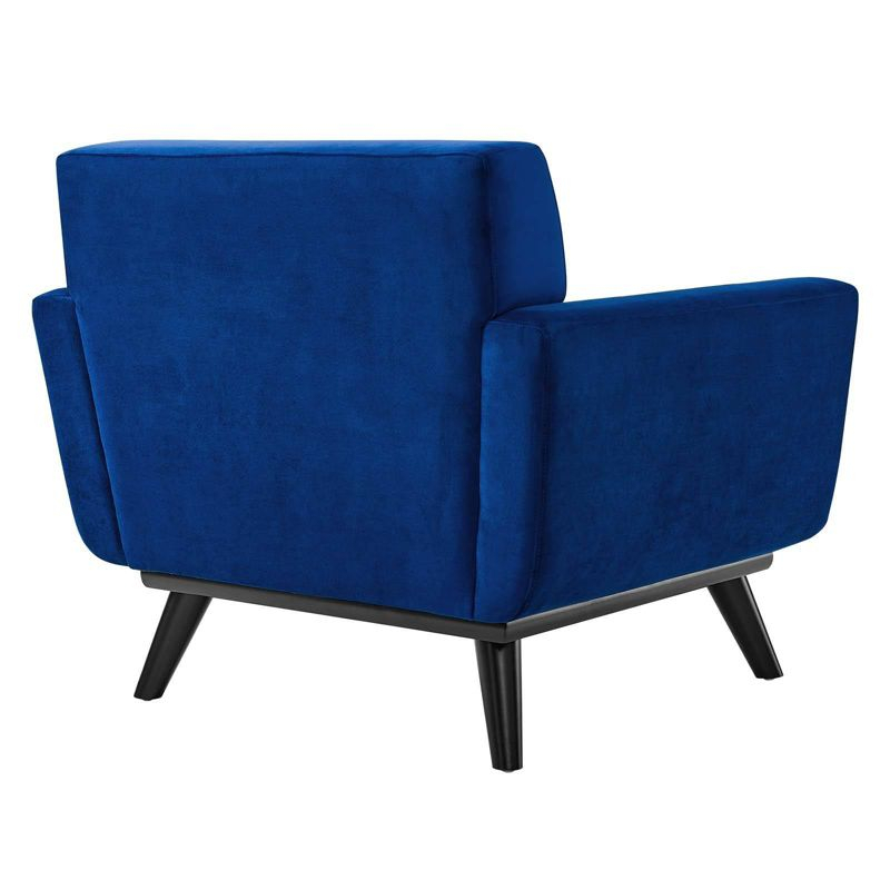 Engage Performance Velvet Armchair Navy - Modway