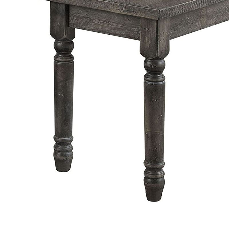 Simple Relax Rectangular Wooden Dining Bench in Weathered Gray