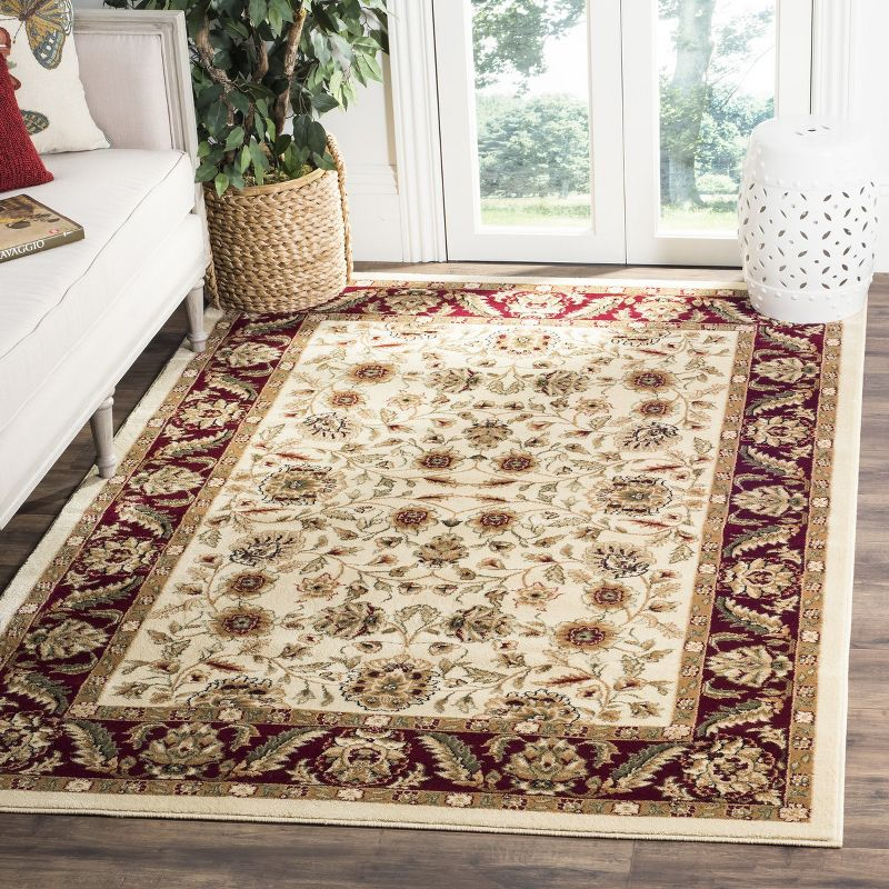 Lyndhurst LNH215 Power Loomed Area Rug - Ivory/Red - 6'x9' - Safavieh