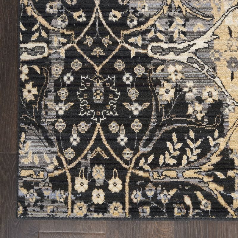 Nourison Majestic MST01 Black/Beige/Gray Indoor Area Rug - 5'6 x 8'
