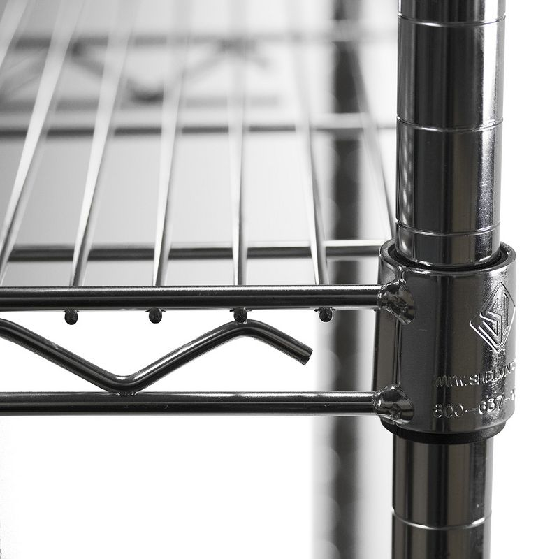 Shelving.com Chrome Wire Shelving with 2 Tier Shelves - 8"d x 24"w x 14"h
