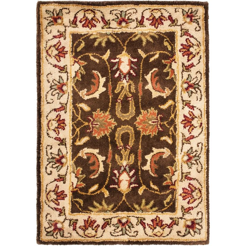 Heritage HG818 Handmade Accent Rug - 2'x3' - Brown/Beige - Safavieh