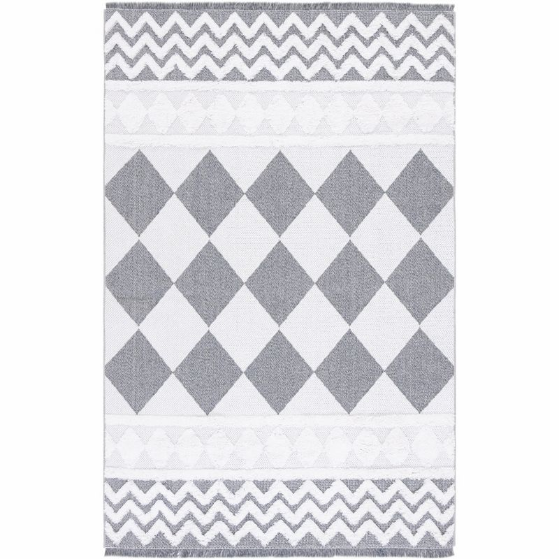 Augustine AGT722 Power Loomed Area Rug - Ivory/Gray - 5'x7'7" - Safavieh.