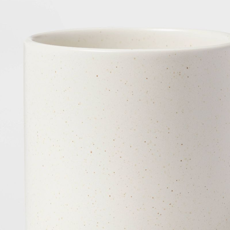Camwood Collection Stoneware Utensil Holder Cream - Threshold™: Kitchen Utensil Storage, Dishwasher-Safe, Hand Crafted