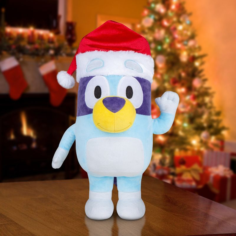 Gemmy Industries Bluey Holiday Greeter with Santa Hat