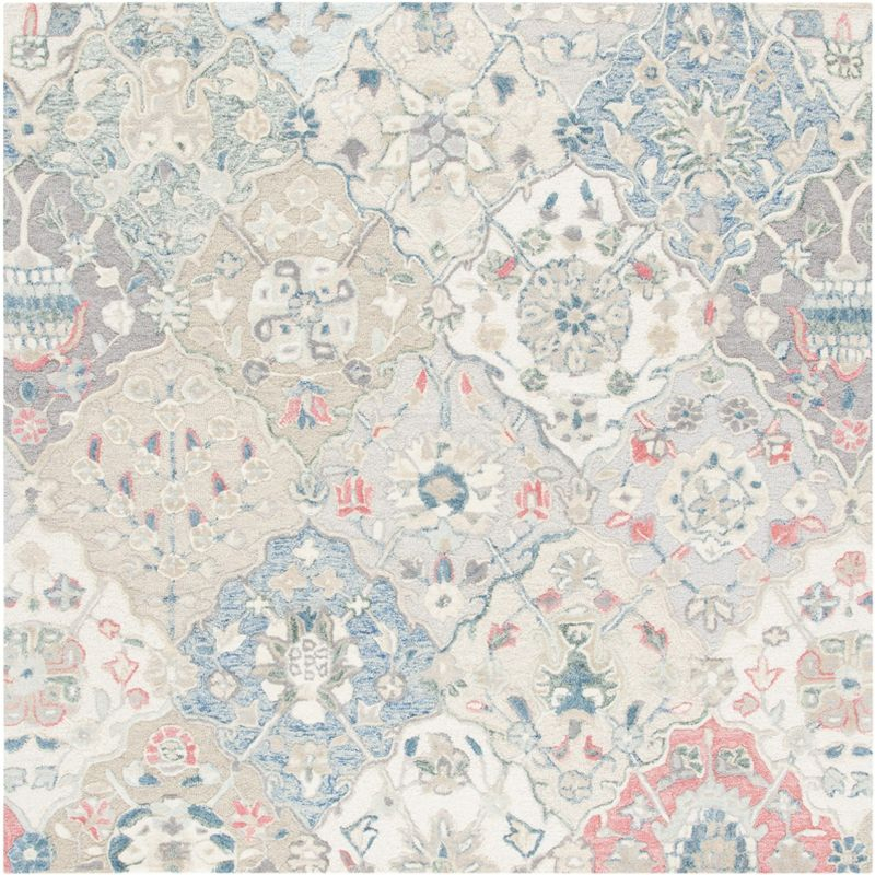 Glamour GLM622 Hand Tufted Area Rug - Ivory/Red - 6'x6' - Safavieh.