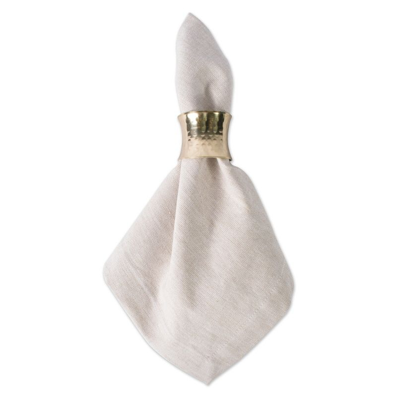 Design Imports  Chambray Napkin Set 6 Piece, Natural, 20X20"