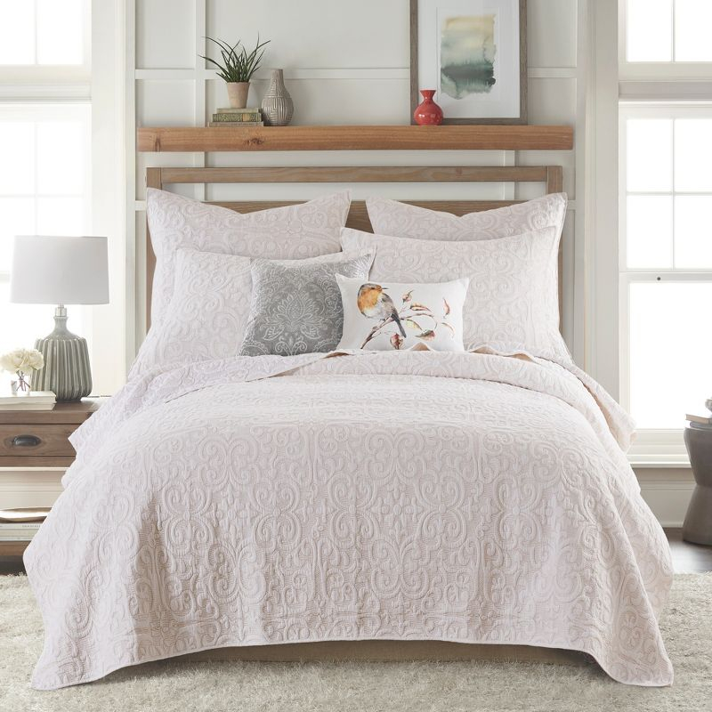 Sherbourne Taupe Stitch - One King Quilt - Levtex Home