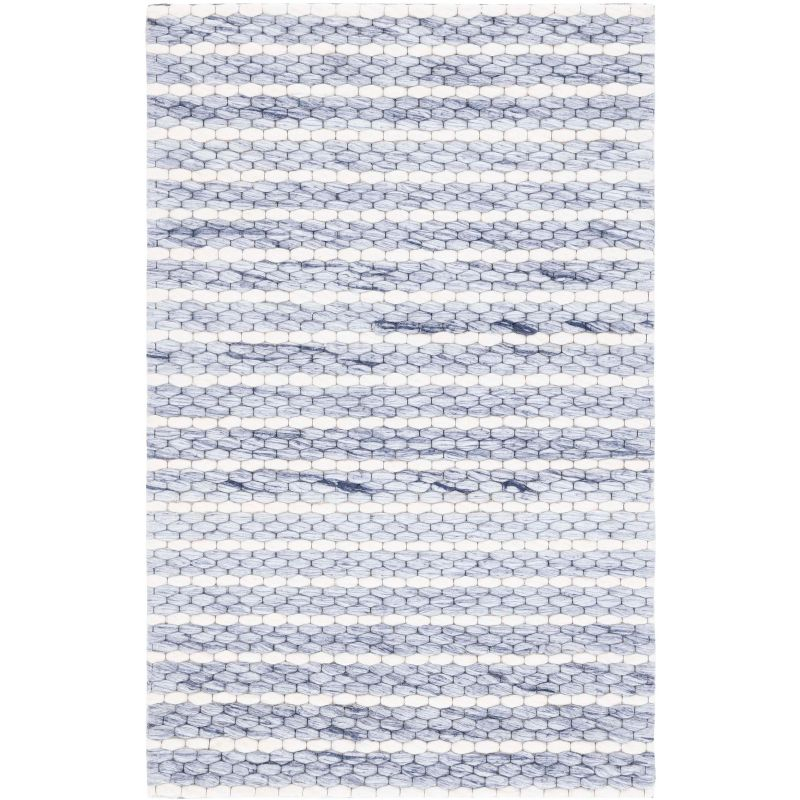Marbella MRB207 Hand Woven Indoor Accent Rug - Blue/Ivory - 3'x5' - Safavieh