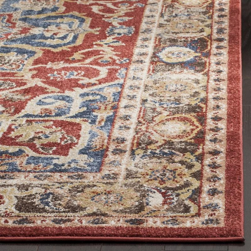 Bijar BIJ605 Power Loomed Indoor Runner Rug - Red/Royal - 2'3"x6' - Safavieh