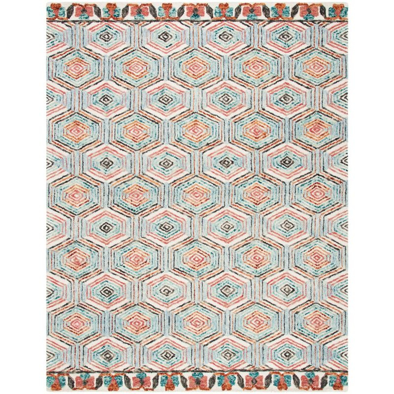 Trace TRC522 Hand Tufted Area Rug - Ivory/Light Blue - 8'9"x11'9" - Safavieh.