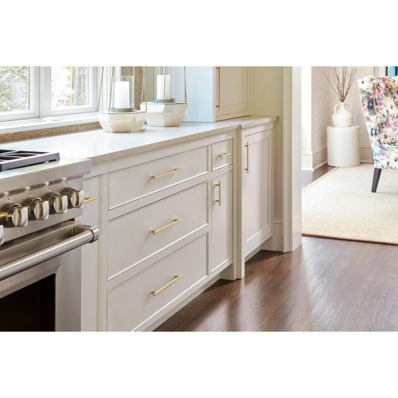 Amerock Caliber 3-3/4 inch (96mm) Center-to-Center Golden Champagne Cabinet Pull