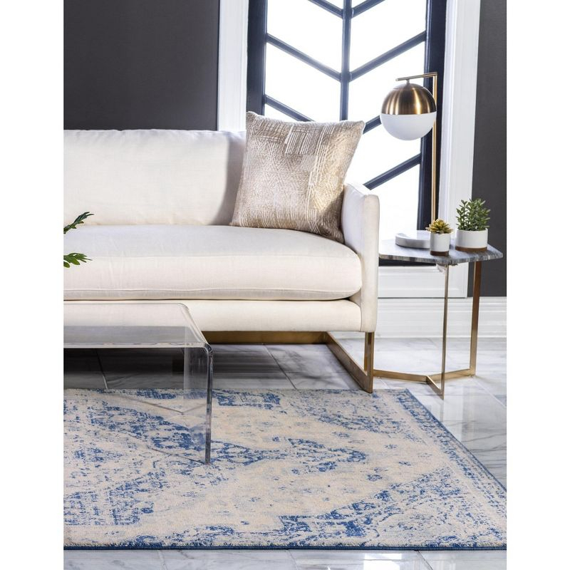 Unique Loom Asheville Collection Area Rug - Tanglewood (8'  x 10' Rectangle Blue/Light Blue)
