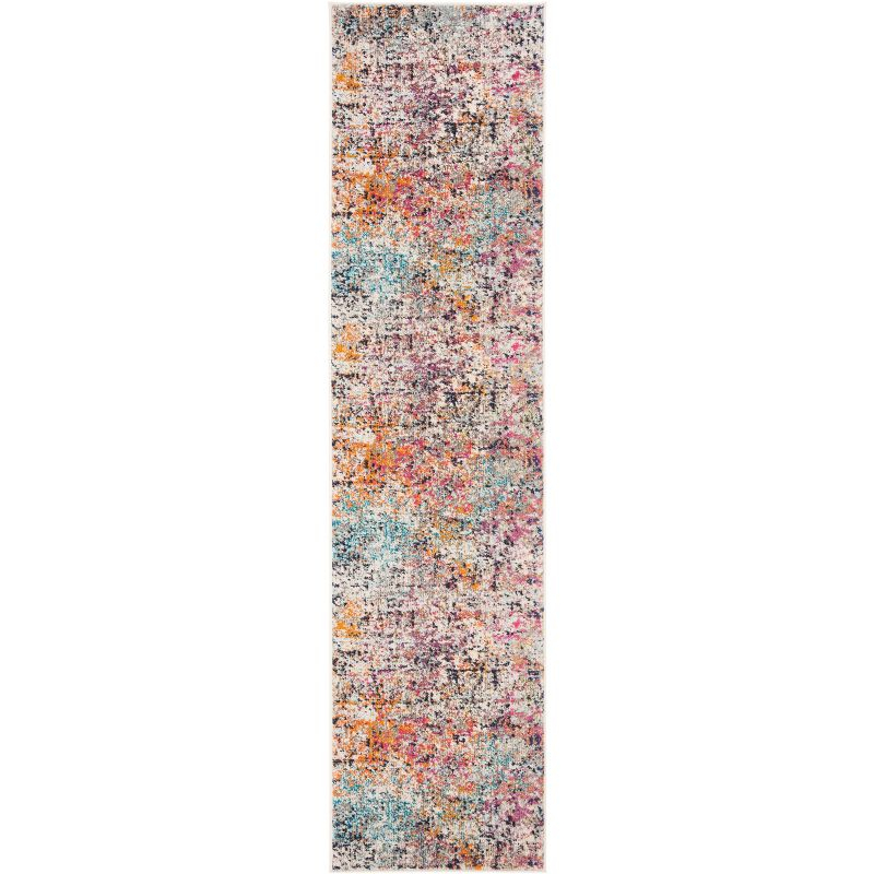 Madison MAD460 Power Loomed Indoor Runner Rug - Grey/Pink - 2'2"x10' - Safavieh