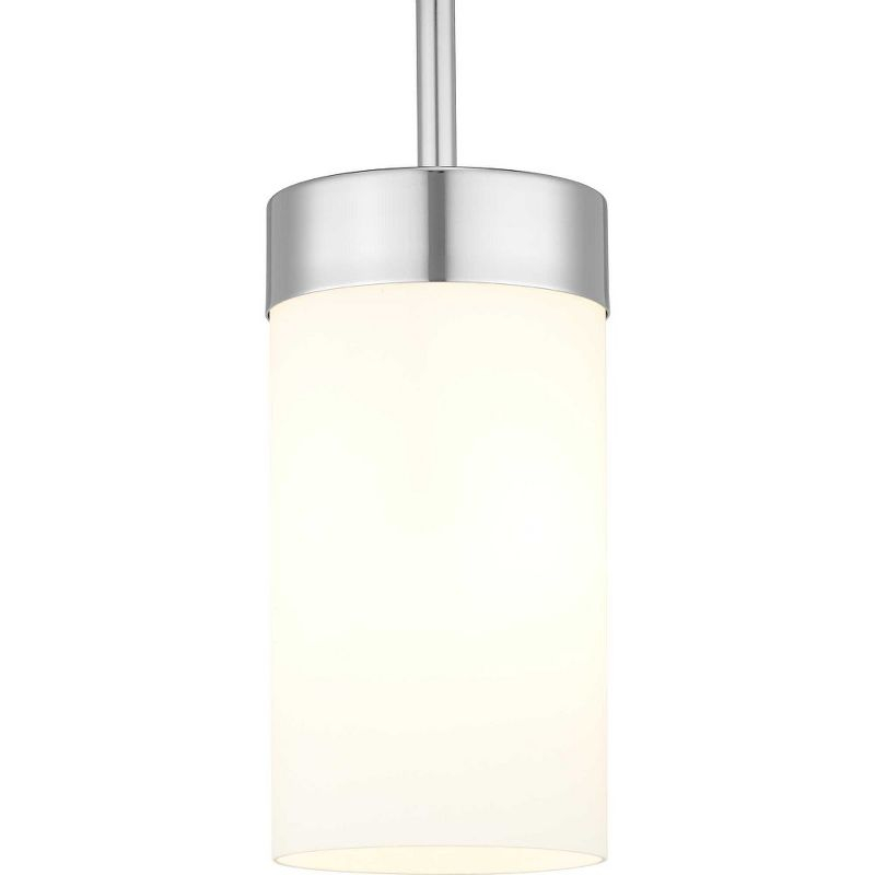 Progress Lighting Elevate 1-Light Mini Pendant, Polished Chrome, Etched White Glass Shade