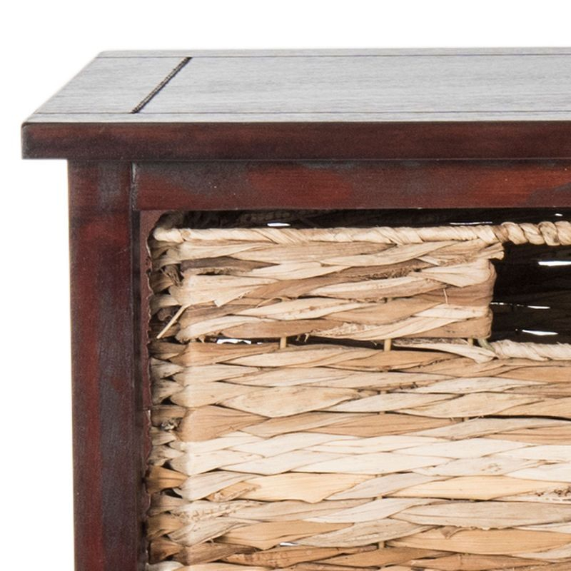 Keenan 6 Wicker Basket Storage Chest - Cherry - Safavieh.
