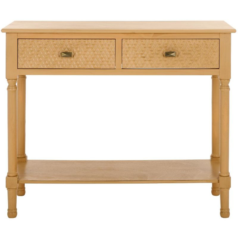 Halton 2 Drawer Console Table - Camel - Safavieh