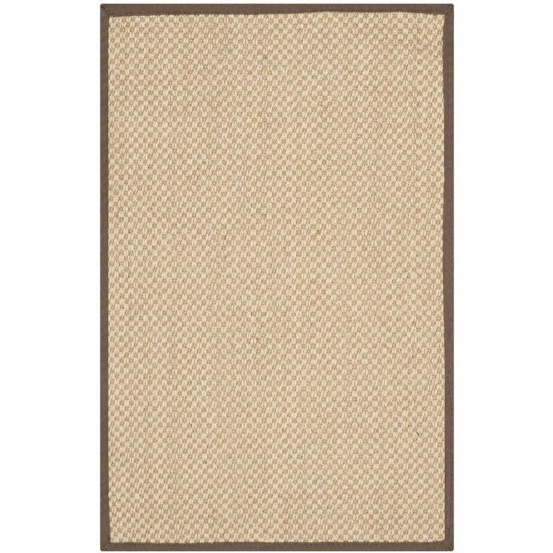 Natural Fiber NF141 Power Loomed Indoor Accent Rug - Maize/Brown - 2'x3' - Safavieh.