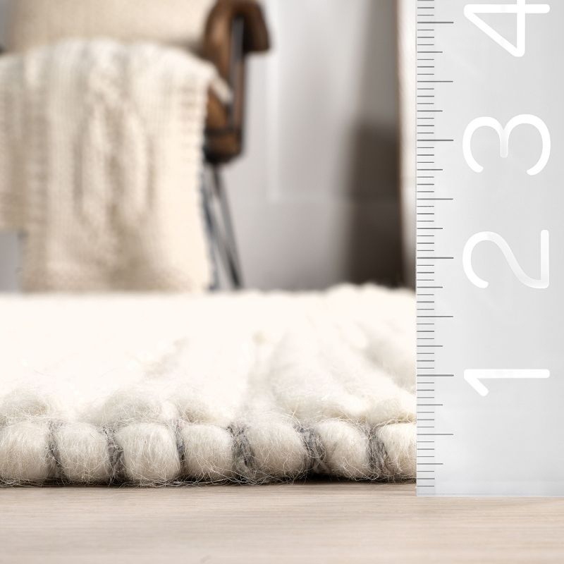 Nuloom Bijorne Modern Geometric Wool Indoor Area Rug, 5' x 8', Ivory