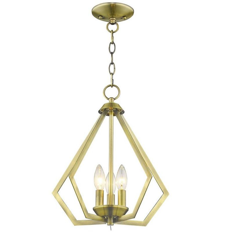 Livex Lighting Prism 3 - Light Chandelier in  Antique Brass