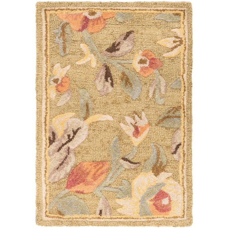 Blossom BLM785 Hand Hooked Accent Rug - Green/Multi - 2'x3' - Safavieh.