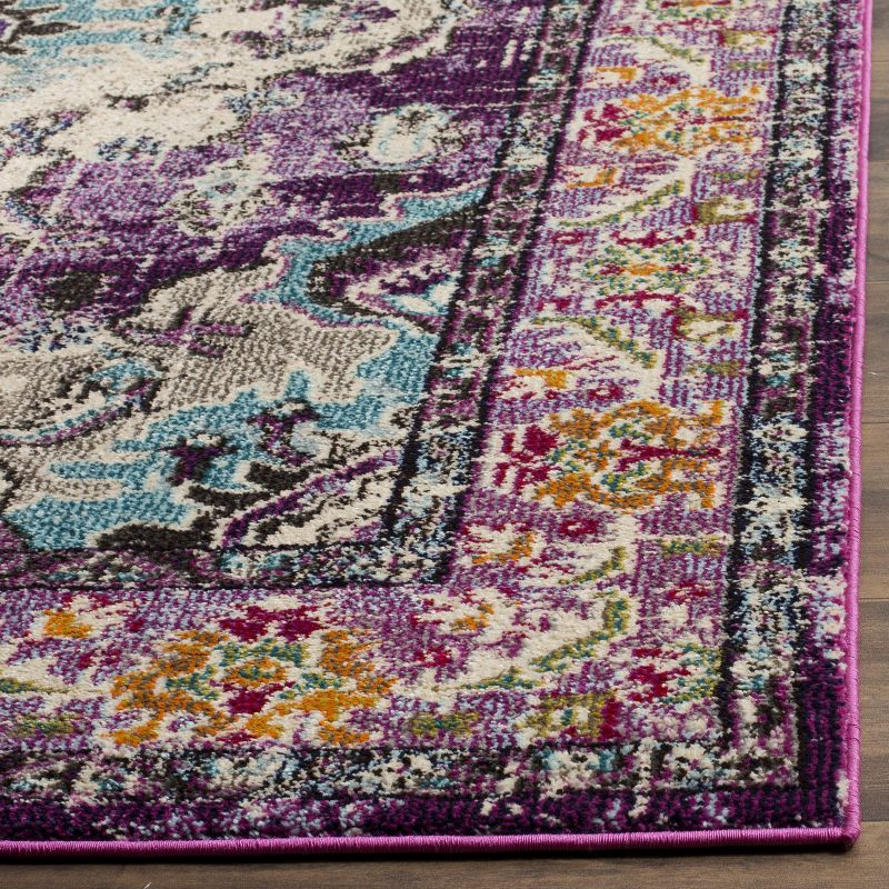 Monaco MNC243 Power Loomed Indoor Accent Rug - Violet/Light Blue - 3'x5' - Safavieh