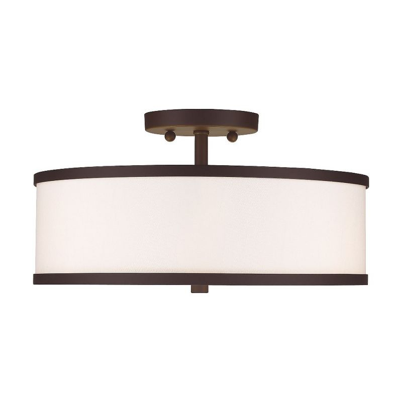 Livex Lighting Park Ridge 3 - Light Semi-Flush Mount in  Bronze