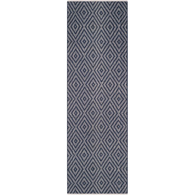 Montauk MTK811 Hand Woven Runner Rug - Navy/Ivory - 2'3"x7' - Safavieh.