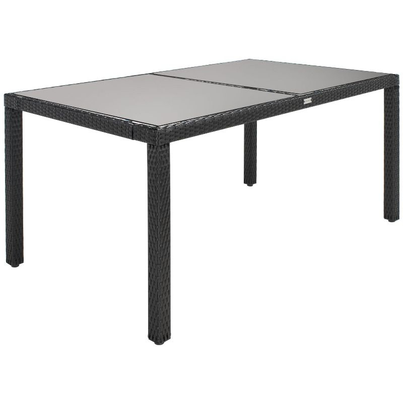 Jolin 7 Pc Dining Set - Outdoor - PAT7706 - Black/White - Safavieh