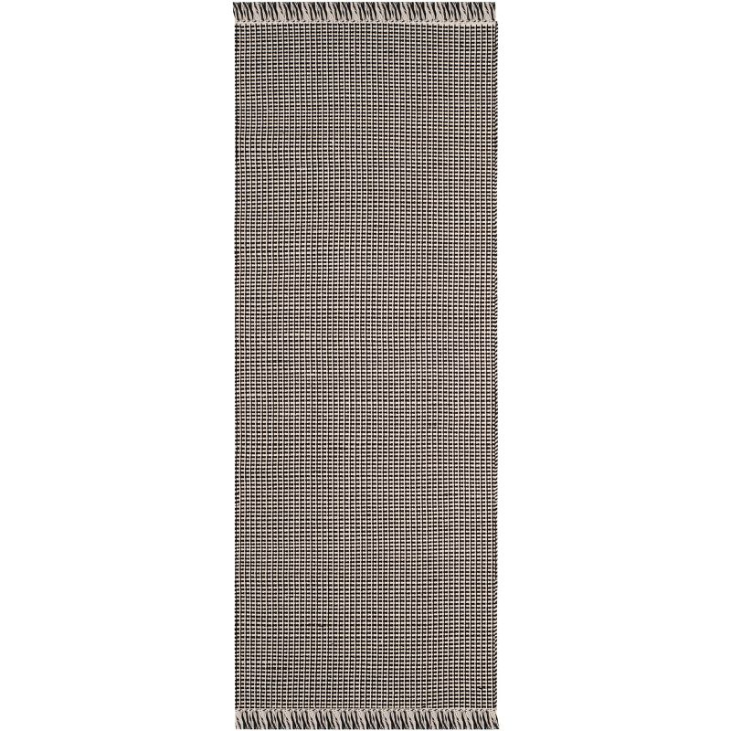 Montauk MTK340 Hand Woven Indoor Runner Rug - Ivory/Black - 2'3"x14' - Safavieh