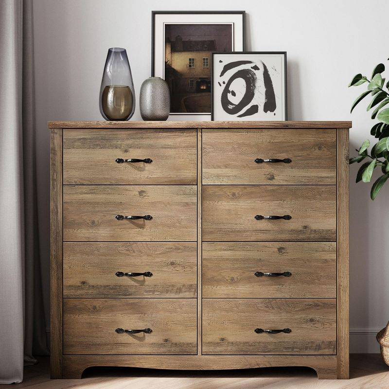Modern Dresser for Bedroom, 5–8 Drawer Storage Chest with Sleek Design Brown 8 Drawers