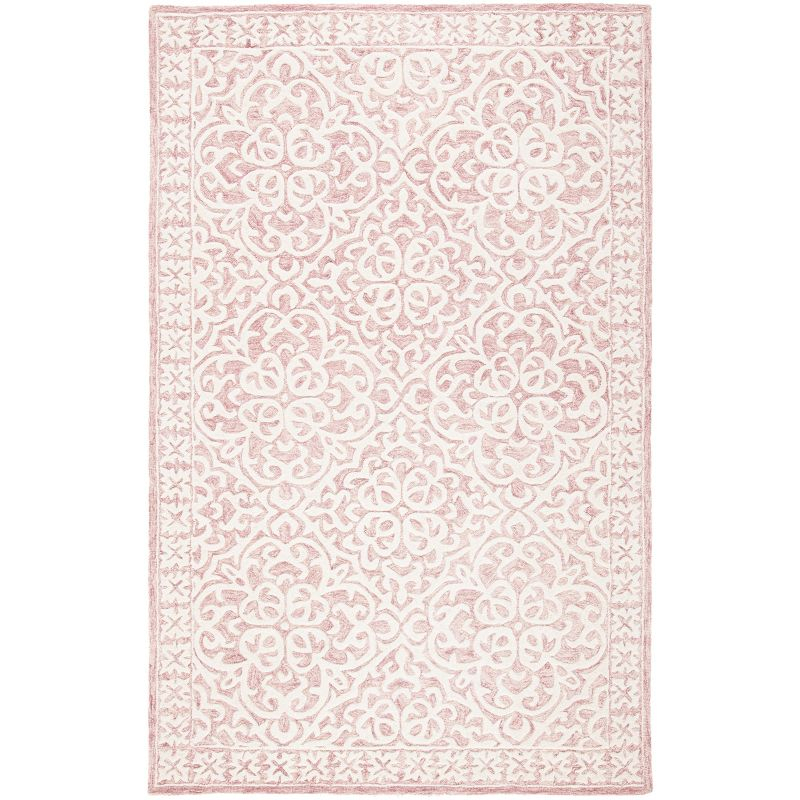 Metro MET857 Hand Tufted Indoor Area Rug - Pink/Ivory - 6'x6' - Safavieh