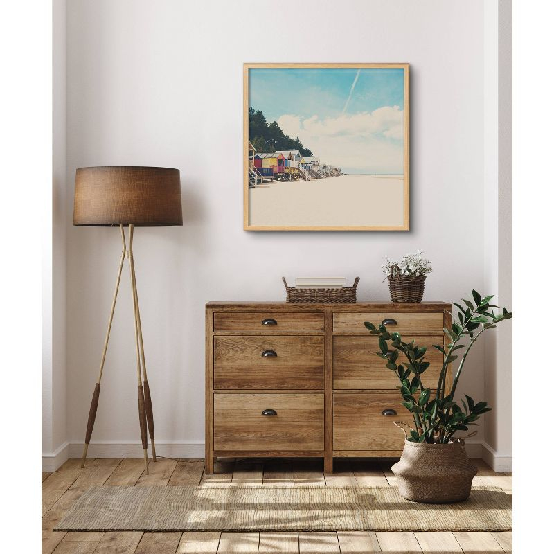 Kate & Laurel All Things Decor 24" x 24" Blake Small Spaces by Laura Evans Framed Printed Acrylic Natural : Modern Nautical Wall Decor