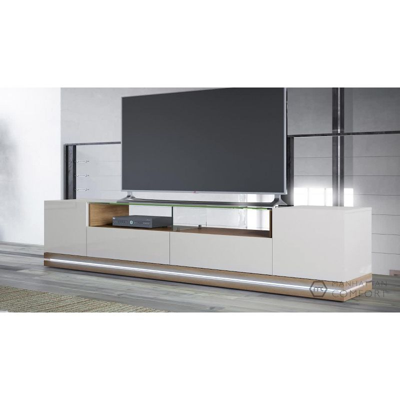 Vanderbilt with Led Lights TV Stand for TVs up to 70" - Manhattan Comfort