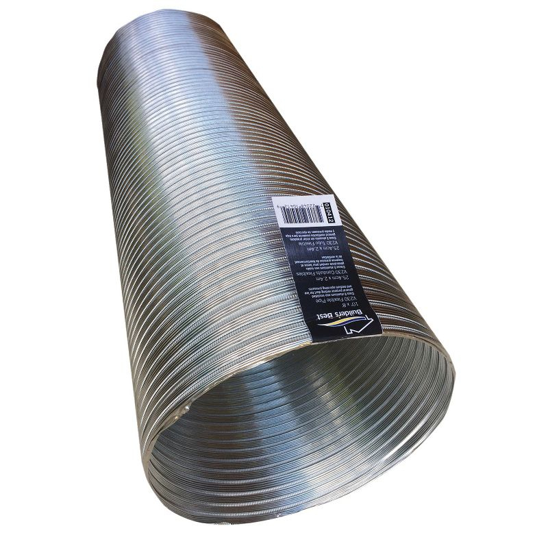 Builder's Best® Semi-Rigid Aluminum Duct, 8 Ft. (10 In. Diameter) in Silver