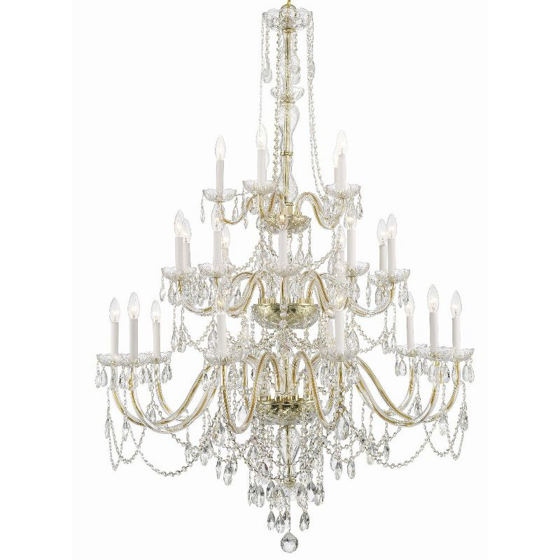Crystorama Lighting Traditional Crystal 25 - Light Chandelier in  Polished Brass