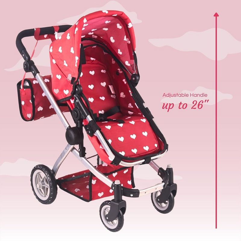 The New York Doll Collection Convertible Combo Baby Doll Stroller